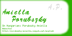 aniella porubszky business card